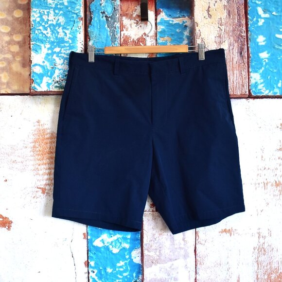 Men's J.Crew Tech Short Belted Casual 9” Inseam SIZE 34 Navy - Picture 1 of 8
